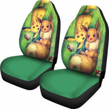 Load image into Gallery viewer, Pikachu And Eevee Car Seat Covers Universal Fit 051312 - CarInspirations
