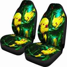 Load image into Gallery viewer, Pikachu Car Seat Covers 2 Universal Fit 051012 - CarInspirations