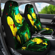 Load image into Gallery viewer, Pikachu Car Seat Covers 2 Universal Fit 051012 - CarInspirations