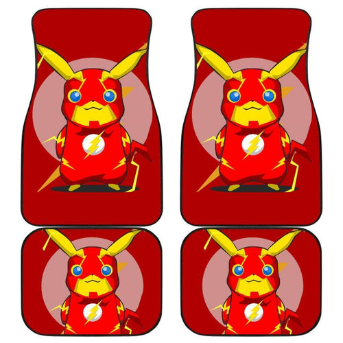 Pikachu Flash Car Floor Mats Pokemon Anime Fan Gift H200221 Universal Fit 225311 - CarInspirations