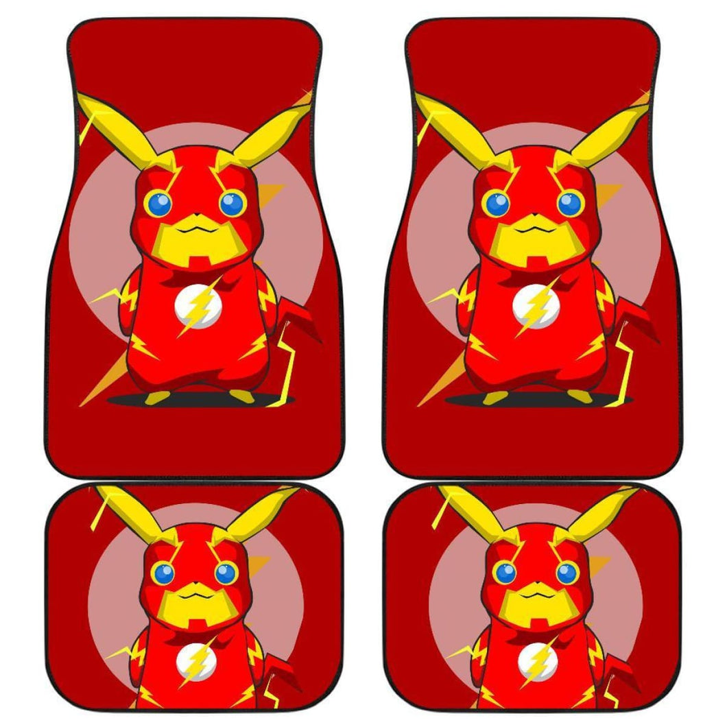 Pikachu Flash Car Floor Mats Pokemon Anime Fan Gift H200221 Universal Fit 225311 - CarInspirations