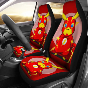 Pikachu Flash Car Seat Covers Pokemon Anime Fan Gift H200221 Universal Fit 225311 - CarInspirations