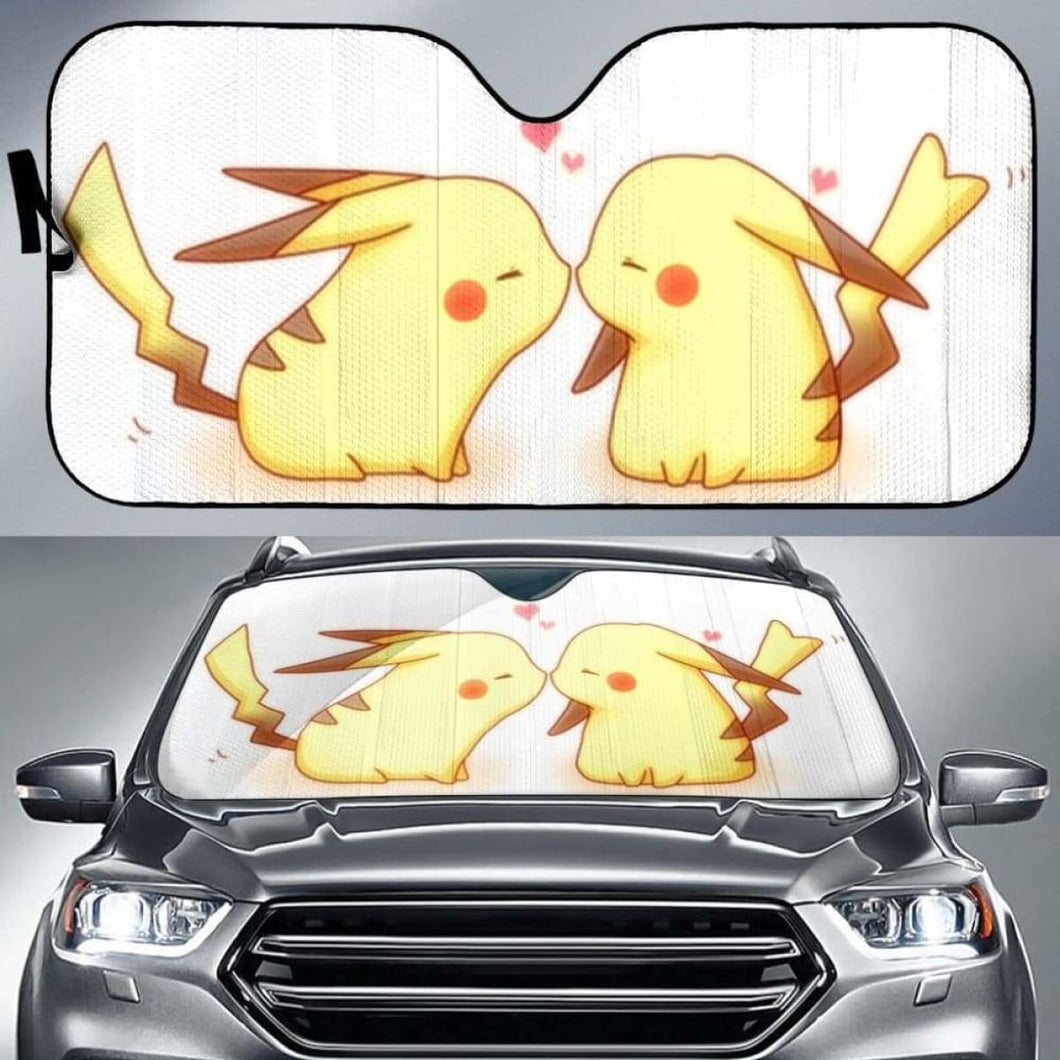 Pikachu Love Pokemon Auto Sun Shades 918b Universal Fit - CarInspirations