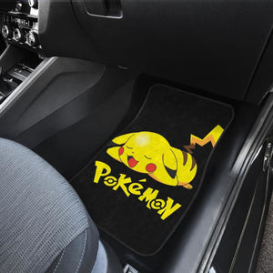 Pikachu Sleepy Car Floor Mats Pokemon Anime Fan Gift H200221 Universal Fit 225311 - CarInspirations