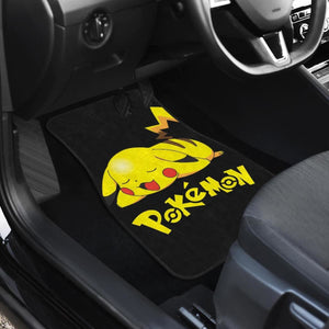 Pikachu Sleepy Car Floor Mats Pokemon Anime Fan Gift H200221 Universal Fit 225311 - CarInspirations