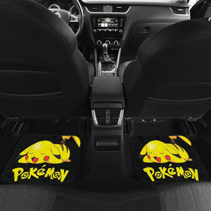 Pikachu Sleepy Car Floor Mats Pokemon Anime Fan Gift H200221 Universal Fit 225311 - CarInspirations