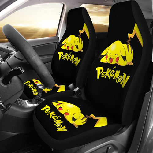 Pikachu Sleepy Car Seat Covers Pokemon Anime Fan Gift H200221 Universal Fit 225311 - CarInspirations