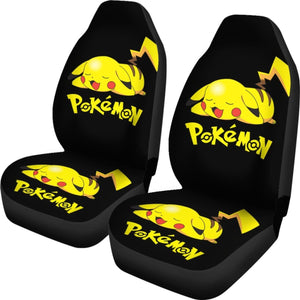 Pikachu Sleepy Car Seat Covers Pokemon Anime Fan Gift H200221 Universal Fit 225311 - CarInspirations