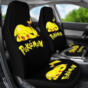 Pikachu Sleepy Car Seat Covers Pokemon Anime Fan Gift H200221 Universal Fit 225311 - CarInspirations