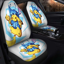 Load image into Gallery viewer, Pikachu Stitch Fight Seat Covers 101719 Universal Fit - CarInspirations