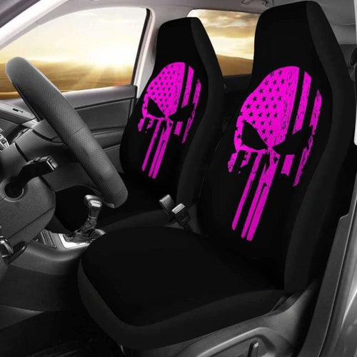 Pink Punisher Car Seat Covers 918 Universal Fit - CarInspirations