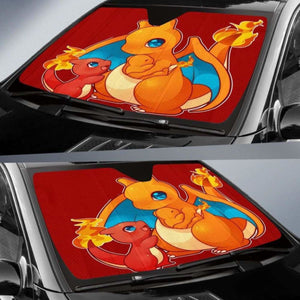 Pokemon Fire Family Car Auto Sun Shades Universal Fit 051312 - CarInspirations