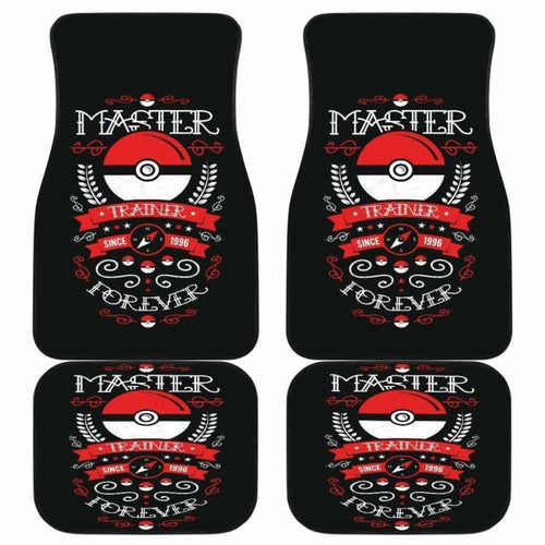 Pokemon Master Art Custom In Black Theme Car Floor Mats Universal Fit 051012 - CarInspirations