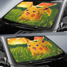 Load image into Gallery viewer, Pokemon Pikachu Grass Auto Sun Shades 918b Universal Fit - CarInspirations