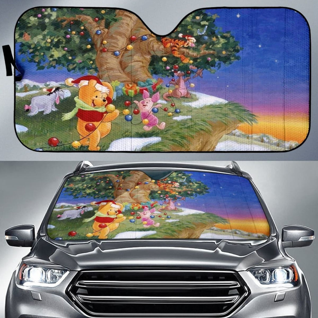 Poo And Friends Christmas Sun Shade amazing best gift ideas 2020 Universal Fit 174503 - CarInspirations