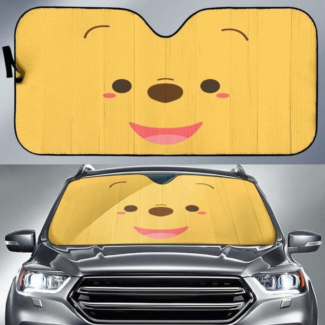 Pooh Face Car Auto Sun Shades Universal Fit 051312 - CarInspirations