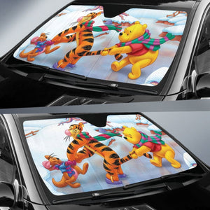 Pooh & Friends Christmas Sun Shade amazing best gift ideas 2020 Universal Fit 174503 - CarInspirations