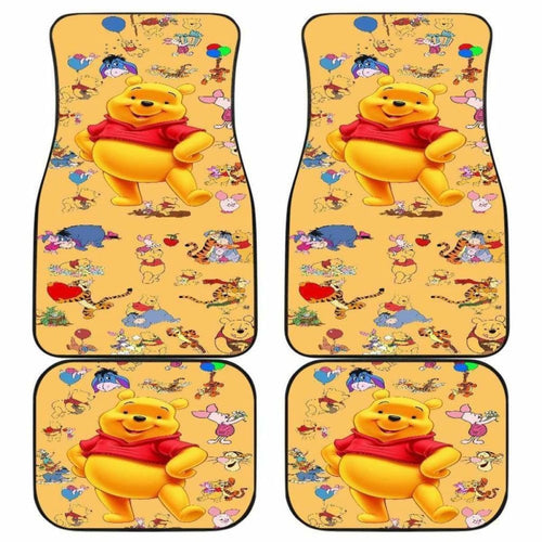 Pooh With Colorful Symbols Car Floor Mats Universal Fit 051012 - CarInspirations