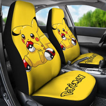 Load image into Gallery viewer, Pretty Pikachu Car Seat Covers Pokemon Anime Fan Gift H200221 Universal Fit 225311 - CarInspirations