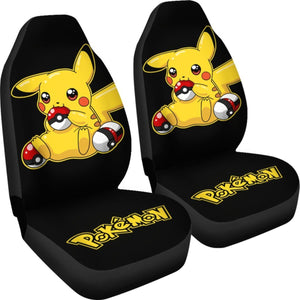 Pretty Pikachu Pokemon Anime Fan Gift Car Seat Covers H200221 Universal Fit 225311 - CarInspirations