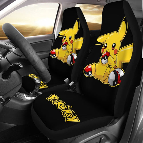 Pretty Pikachu Pokemon Anime Fan Gift Car Seat Covers H200221 Universal Fit 225311 - CarInspirations