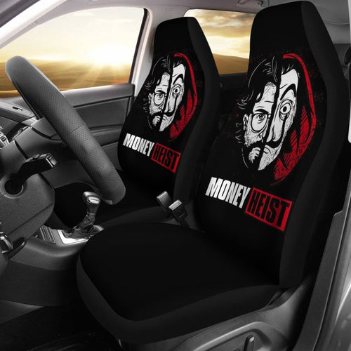 Professor Art Car Seat Covers Money Heist Movie Fan Gift H051520 Universal Fit 072323 - CarInspirations