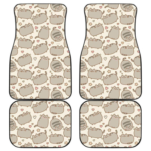 Pusheen Funny Shades Symbols Car Floor Mats Universal Fit 225311 - CarInspirations