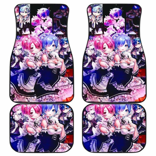 Ram And Rem Re Zero Anime Car Floor Mats Universal Fit 051012 - CarInspirations