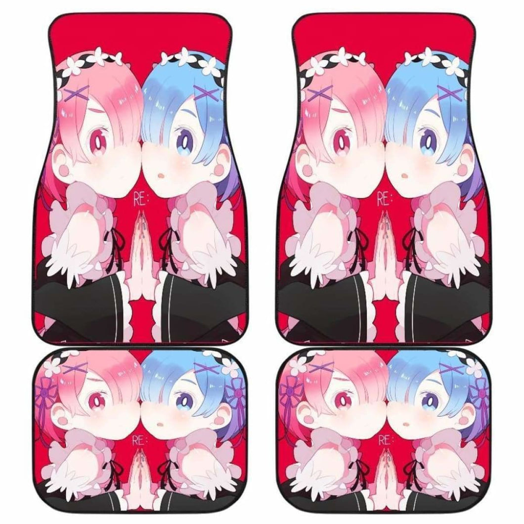 Ram And Rem Re Zero Cute Anime Girl Car Floor Mats Universal Fit 051012 - CarInspirations