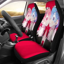 Load image into Gallery viewer, Ram And Rem Re Zero Cute Anime Girl Seat Covers 101719 Universal Fit - CarInspirations
