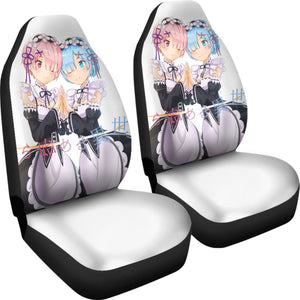 Ram And Rem Re Zero Starting Life In Another World Best Anime 2020 Seat Covers Amazing Best Gift Ideas 2020 Universal Fit 090505 - 