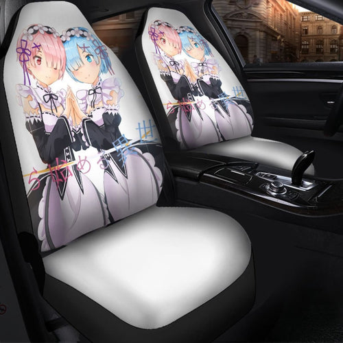 Ram And Rem Re Zero Starting Life In Another World Best Anime 2020 Seat Covers Amazing Best Gift Ideas 2020 Universal Fit 090505 - 