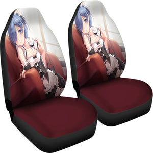 Ram & Rem Rezero Anime Seat Covers Amazing Best Gift Ideas 2020 Universal Fit 090505 - CarInspirations