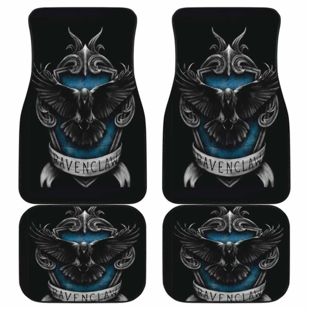 Ravenclaw 3D Logo In Black Theme Car Floor Mats Universal Fit 051012 - CarInspirations