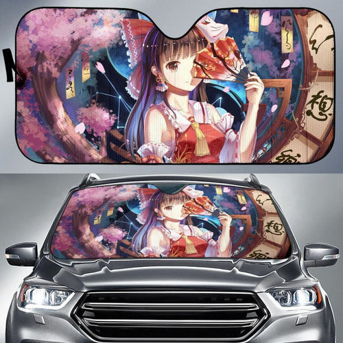 Reimu Hakurei Anime Girl Car Sun Shade Universal Fit 225311 - CarInspirations