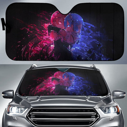 Rem And Ram Car Sun Shades Anime Fan Gift H033120 Universal Fit 225311 - CarInspirations