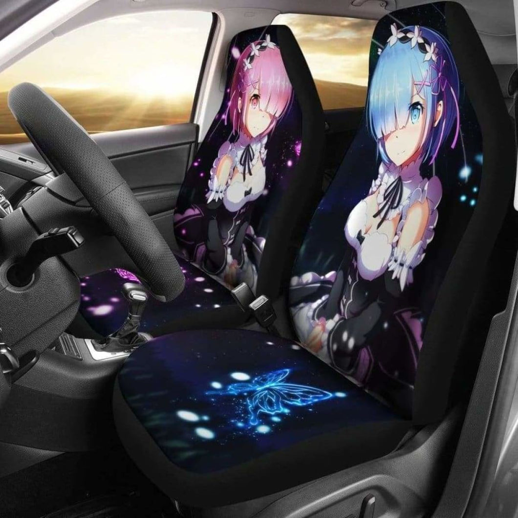 Rem And Ram Re:Zero Starting Life In Another World Car Seat Covers Universal Fit 051012 - CarInspirations