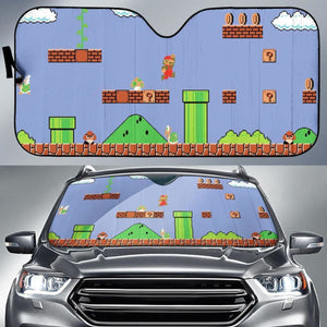 Retro Super Mario Xi Mural Auto Sun Shades Mn05 Universal Fit 111204 - CarInspirations