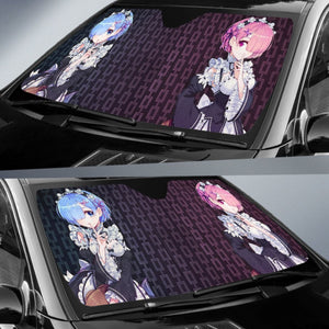 Re:Zero Rem And Ram Anime Car Sun Shades H033120 Universal Fit 225311 - CarInspirations