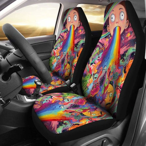 Rick And Morty Art Colorfull For Fans Car Seat Covers Universal Fit 051012 - CarInspirations