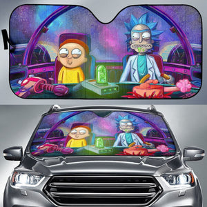 Rick And Morty In Space Car Sun Shades Cartoon H033120 Universal Fit 225311 - CarInspirations