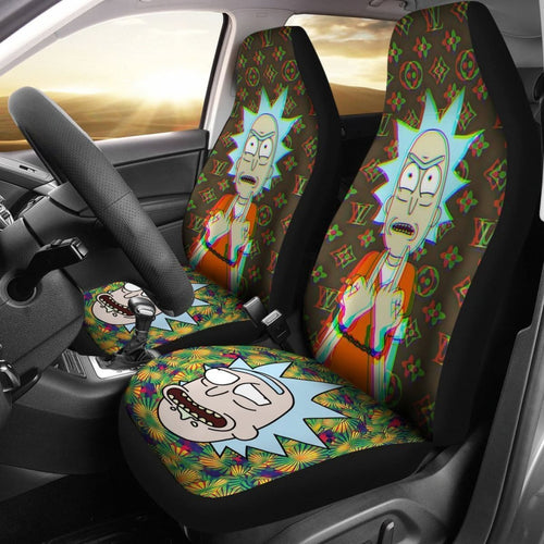 Rick Middle Finger Rick And Morty Car Seat Covers Lt04 Universal Fit 225721 - CarInspirations