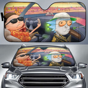 Rick Morty Cartoon Vacation Car Sun Shades 918b Universal Fit - CarInspirations