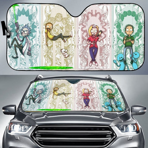 Rick & Morty Characters Cartoon Auto Sun Shade Nh07 Universal Fit 111204 - CarInspirations