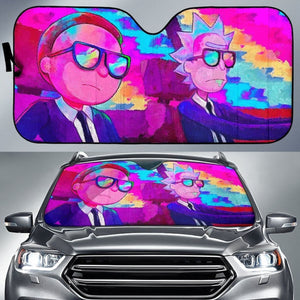 Rick & Morty Colorful Cool Auto Sun Shade Nh07 Universal Fit 111204 - CarInspirations