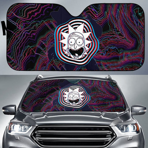 Rick & Morty Face Cartoon Auto Sun Shade Nh07 Universal Fit 111204 - CarInspirations