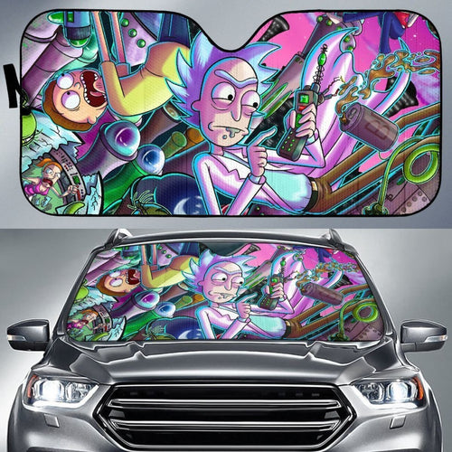 Rick & Morty Funny Cartoon Auto Sun Shade Nh07 Universal Fit 111204 - CarInspirations