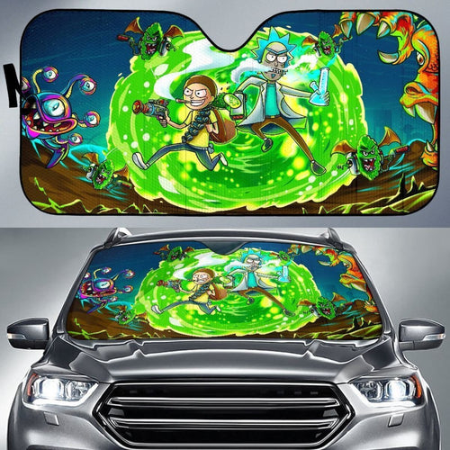 Rick & Morty War Cartoon Auto Sun Shade Nh07 Universal Fit 111204 - CarInspirations