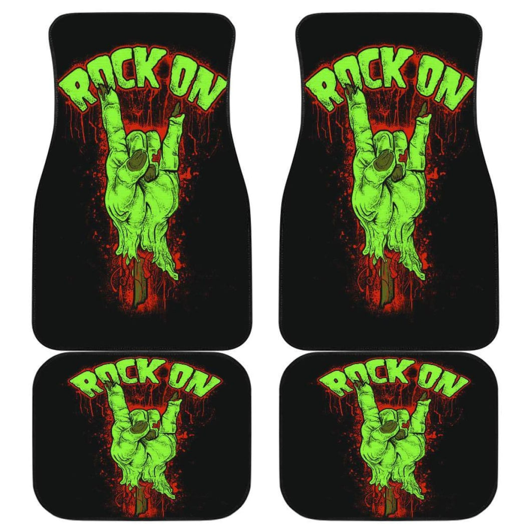 Rock And Roll Art Car Floor Mats Musical Genre H050320 Universal Fit 072323 - CarInspirations