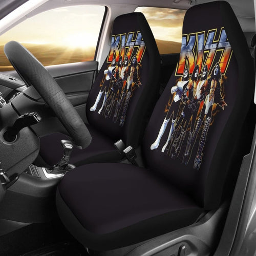 Rock Band Art Kiss Band Car Seat Covers Amazing Gift H050320 Universal Fit 072323 - CarInspirations